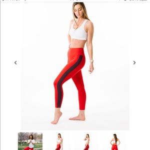Gently Used ZYIA Red Royalty LNT Leggings Sz 8-10